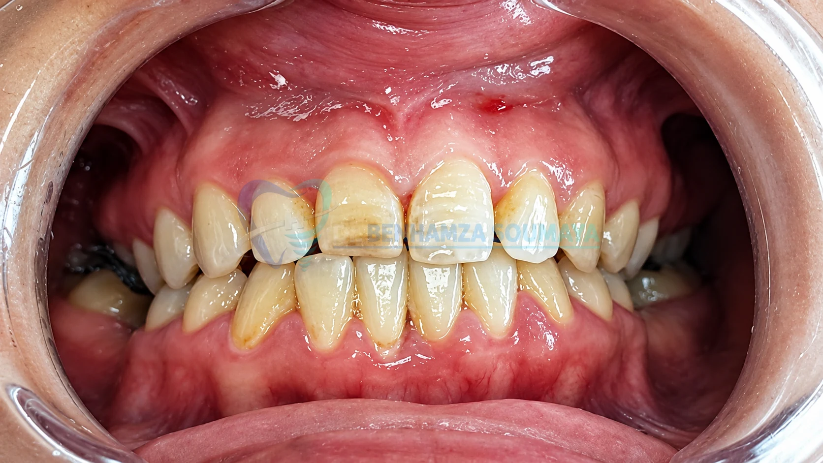 Résultat clinique implantologie — Avant · Smile's Centre El Jadida